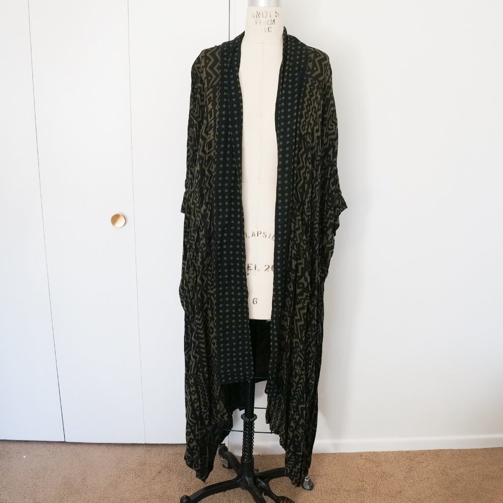 Vintage Timbuktu Cardigan Poncho Tribal Long